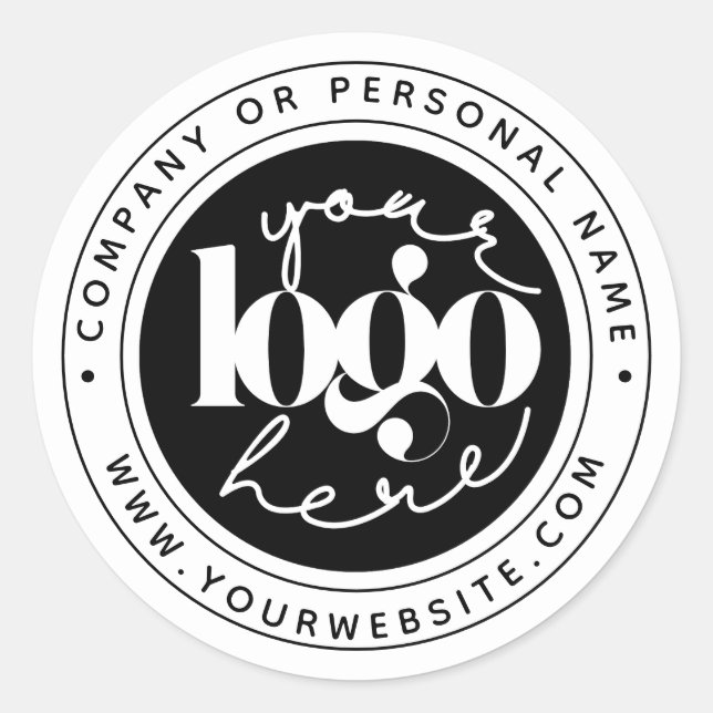 Minimalistisches Berufliches Firmenlogo Runder Aufkleber (Vorderseite)