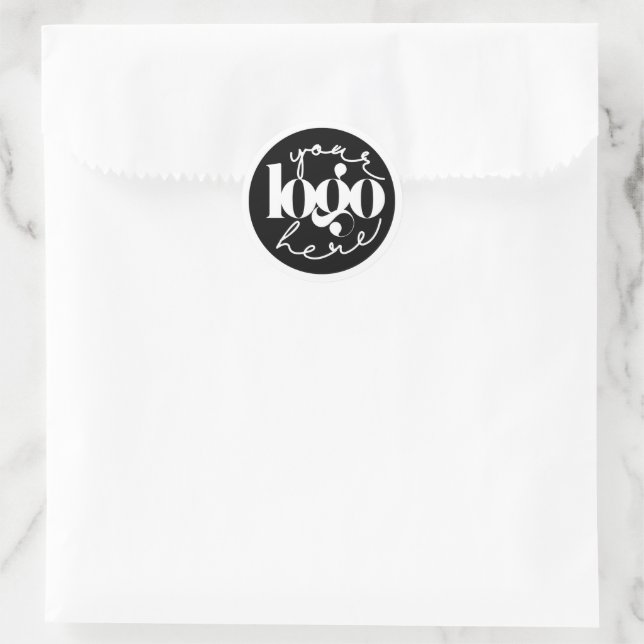 Minimalistisches Berufliches Firmenlogo Runder Aufkleber (Tasche)