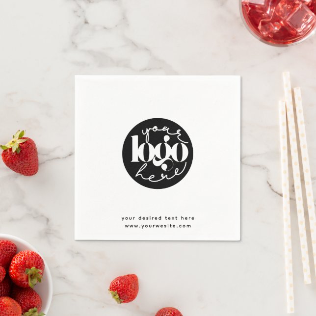 Minimalistisches Berufliches Firmenlogo Serviette (Beispiel)