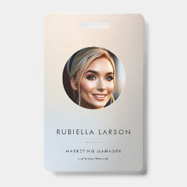 Minimalistisches berufliches Marketing Foto Silber Ausweis