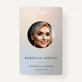 Minimalistisches berufliches Marketing Foto Silber Ausweis