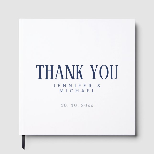 Minimalistisches Berufliches Modernes Elegantes Gästebuch (Vorderseite)