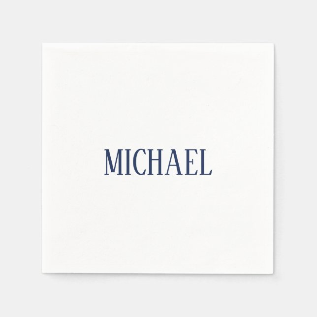 Minimalistisches Berufliches Modernes Elegantes Serviette (Vorderseite)