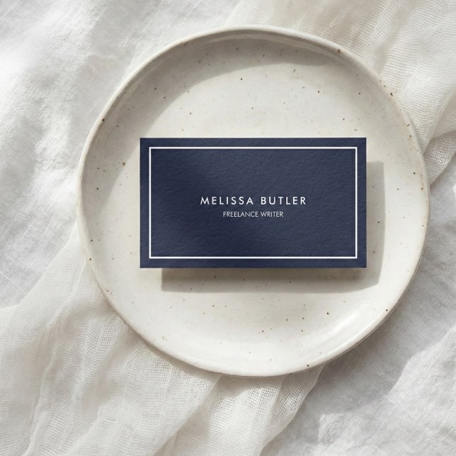 Minimalistisches Berufliches Navy Visitenkarte (Von Creator hochgeladen)