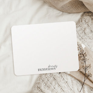 Minimalistisches berufliches personalisiertes Schr Mitteilungskarte