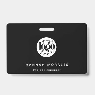 Minimalistisches Berufliches Schwarz-Business-Logo Ausweis