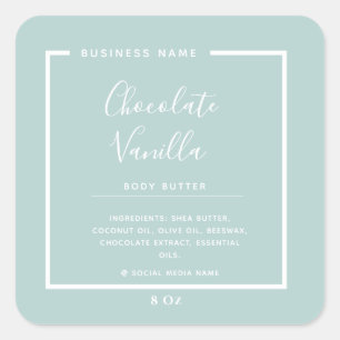 Minimalistisches berufliches Typografie-Produkt Quadratischer Aufkleber