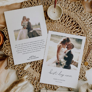 Minimalistisches Best Day Ever Wedding Foto Ankündigung