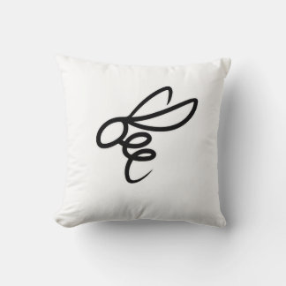 Minimalistisches Bienen-Liniendesign – Moderne ein Kissen