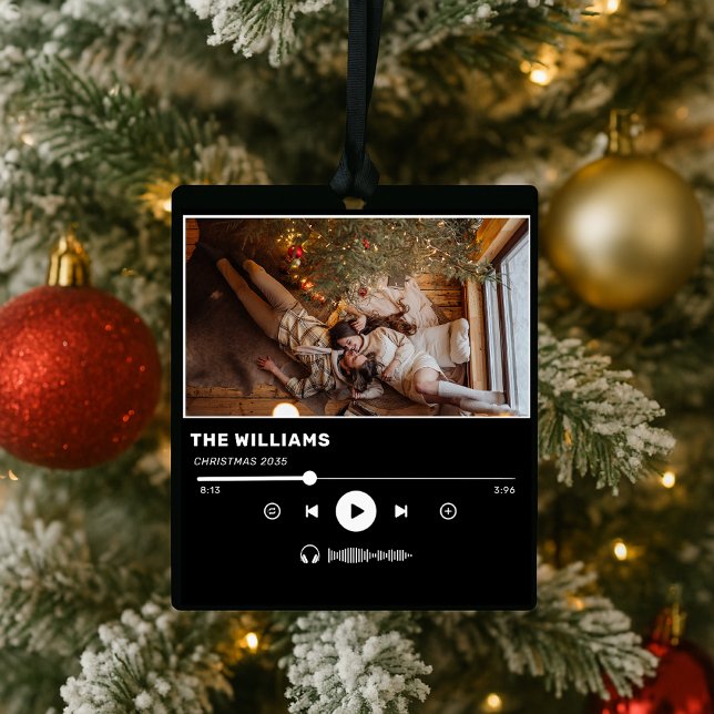 Minimalistisches Black Album Cover Music Foto Weih Keramikornament (Von Creator hochgeladen)