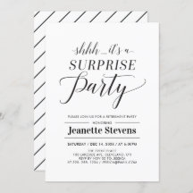 Minimalistisches Black&White Surprise Retirement P