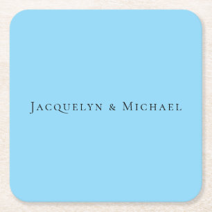 Minimalistisches Blau Einfach Elegant Klassisch Na Rechteckiger Pappuntersetzer