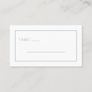 Minimalistisches Blau-Grau-Linien Platzkarte