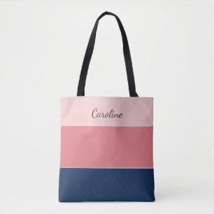 Minimalistisches Blau, Pfirsich und Rosa mit Namen