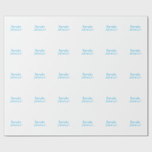 Minimalistisches Blau & Weiß Professioneller Moder Geschenkpapier