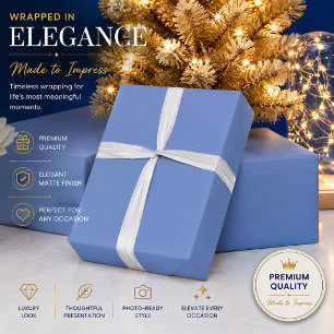 Minimalistisches Blaubeer-Blau-Verpackungspapier Geschenkpapier
