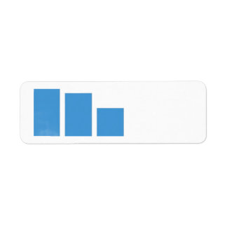 Minimalistisches blaues Balkendiagramm-Adressetike