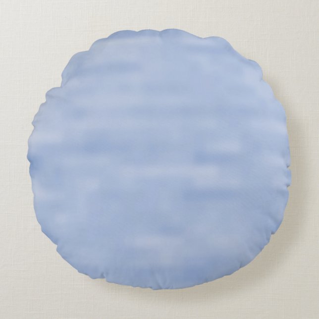 Minimalistisches blaues Himmel abstraktes Muster n Rundes Kissen (Vorderseite)