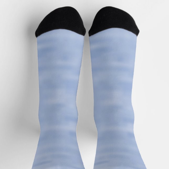 Minimalistisches blaues Himmel abstraktes Muster n Socken (Oben)