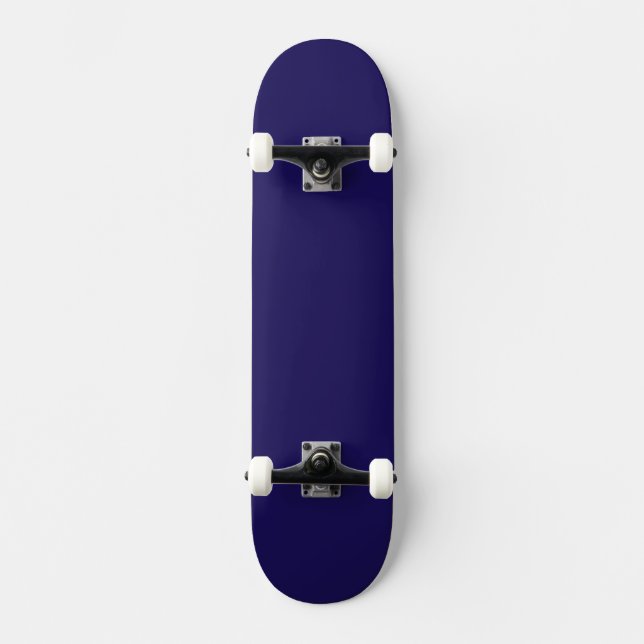 Minimalistisches blaues Skateboard | Moderne coole (Vorderseite)