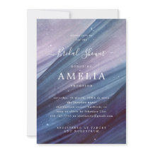 Minimalistisches blaues und Lila Abstraktes Brautp