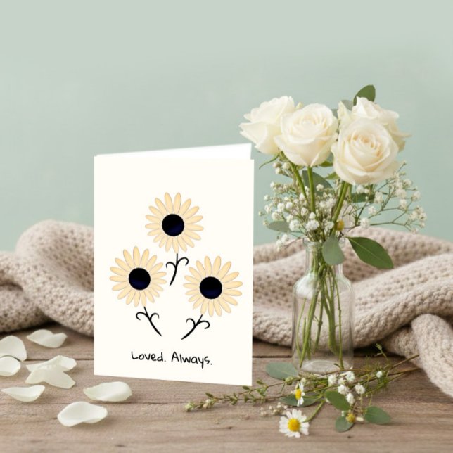 Minimalistisches Blumendesign zum Muttertag Karte (Von Creator hochgeladen)