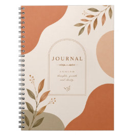 Minimalistisches Blumenjournal | Neutrale Notizbüc Notizblock