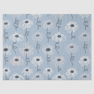 Minimalistisches Blumenmuster Daisy (7) Seidenpapier