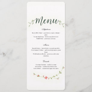 Minimalistisches Blumenrestaurant oder Hochzeitsme Programm