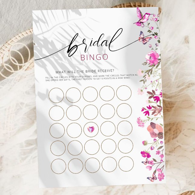 Minimalistisches Blumenspiel Bridal Bingo (Von Creator hochgeladen)