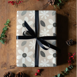 Minimalistisches Blumenverpackungspapier Geschenkpapier