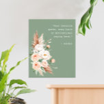 Minimalistisches Blumenzauberposter Poster<br><div class="desc">Entwerfen Sie Ihre eigene, individuelle Poster-Wandkunst, die Ihr personalisierte in Typografie im Schreibmaschinenstil und Blumenbouquet-Illustration in Aquarellfarben zeigt.</div>