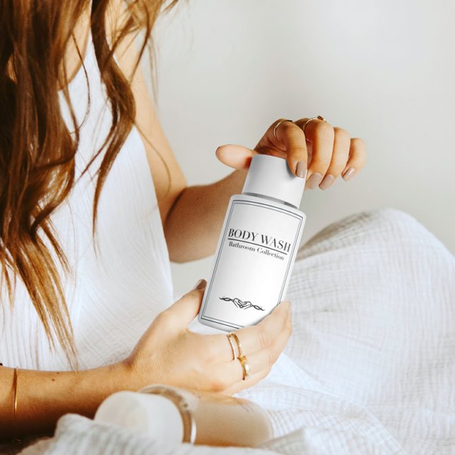 Minimalistisches Body Wash Label Set Lebensmitteletikett (Von Creator hochgeladen)