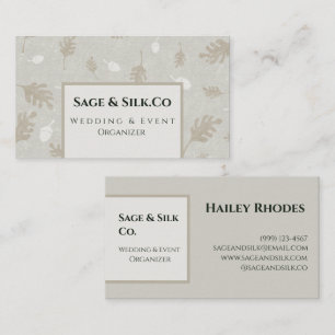 Minimalistisches Bohemisches Grüngraues, modernes  Visitenkarte