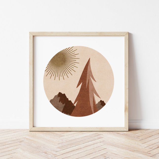 Minimalistisches Boho Landschaftsbild Poster (Von Creator hochgeladen)