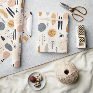 Minimalistisches Boho-Papier Geschenkpapier