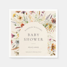 Minimalistisches Boho Wildblume Blumenbaby Duschze