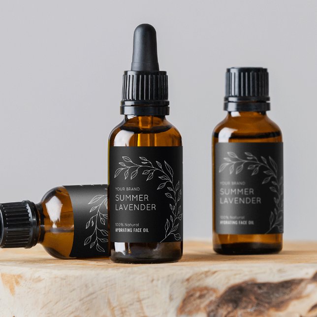 Minimalistisches botanisches 1 OZ Tropferflasche Adressaufkleber (Von Creator hochgeladen)