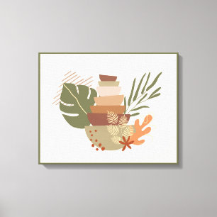 Minimalistisches botanisches Abstrakt III 20"x16" Leinwanddruck
