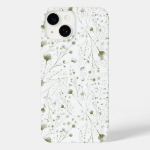 Minimalistisches Botanisches Florales Natur Grün W Case-Mate iPhone 14 Hülle