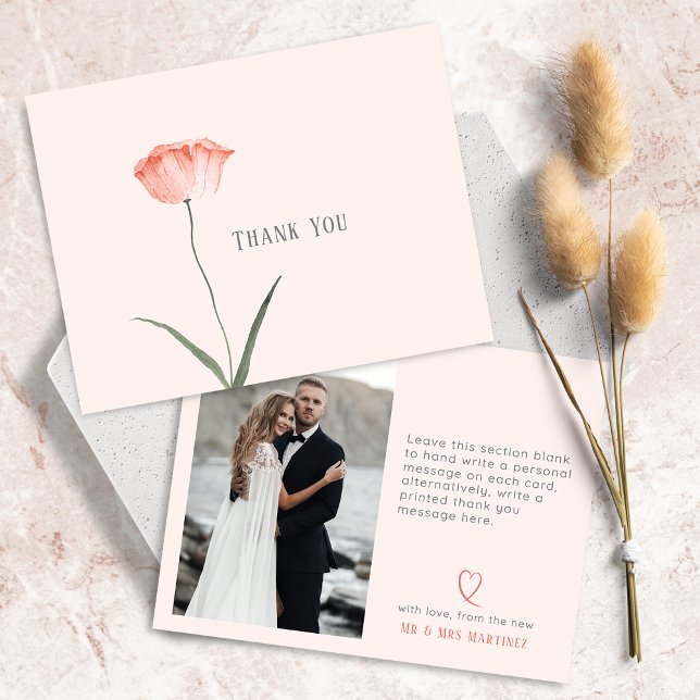 Minimalistisches botanisches Foto Dankeskarte (Von Creator hochgeladen)