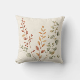 Minimalistisches botanisches Zweig-Dekokissen Kissen