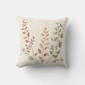Minimalistisches botanisches Zweig-Dekokissen Kissen