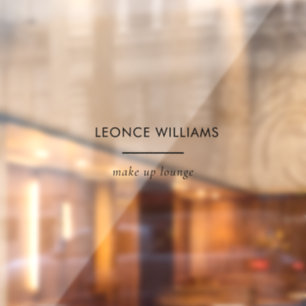 Minimalistisches Branding für kleine Unternehmen Fensteraufkleber