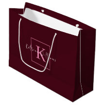 Minimalistisches Branding-Logo Burgundy Pink Monog