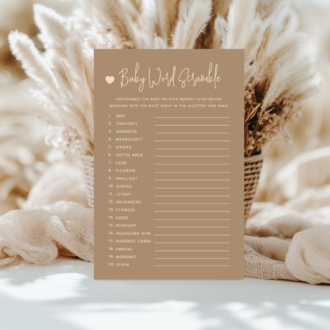 Minimalistisches braunes Geschlecht offenbart Baby (Von Creator hochgeladen)