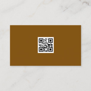 "Minimalistisches braunes Logo QR-Code-Scan-Websit Visitenkarte