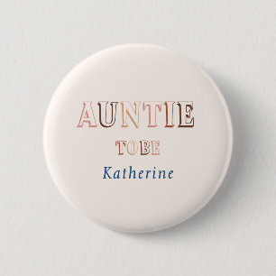 Minimalistisches braunes modernes geschlechtsneutr button