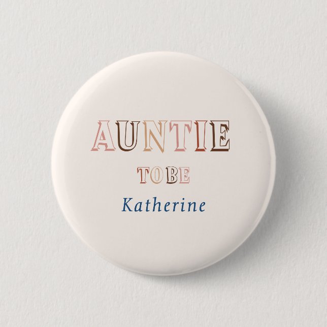 Minimalistisches braunes modernes geschlechtsneutr button (Vorderseite)