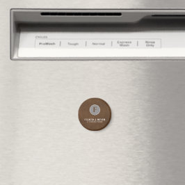 Minimalistisches braunes personalisiertes Namenssc Magnet